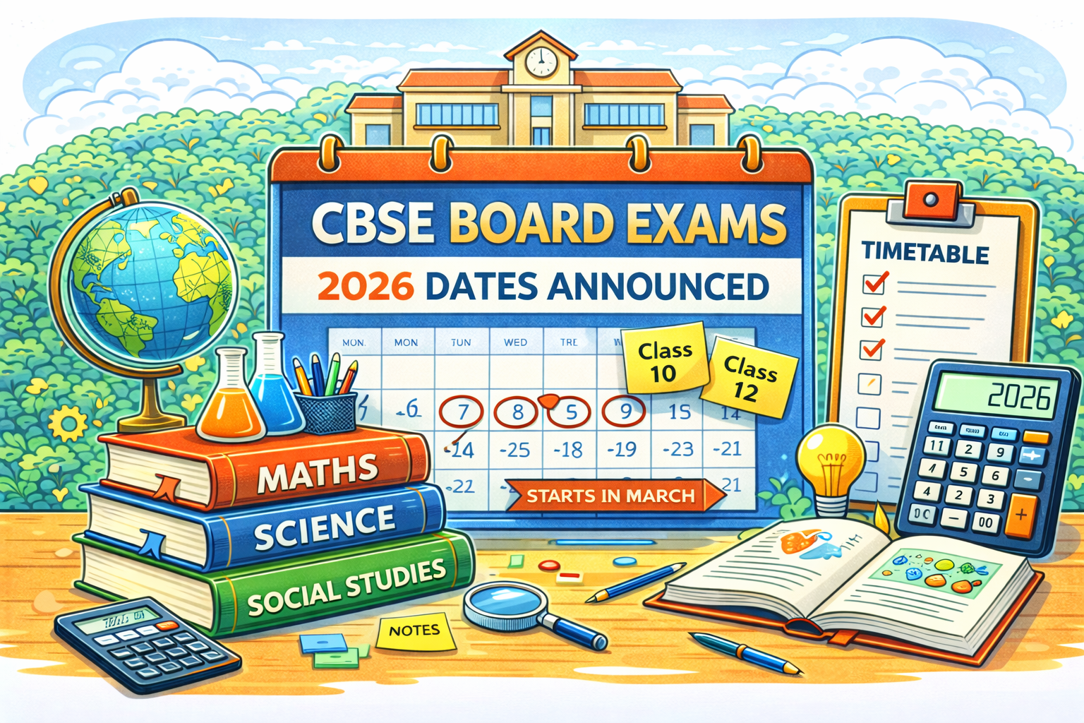 CBSE Board Exam 2026 Dates Announced